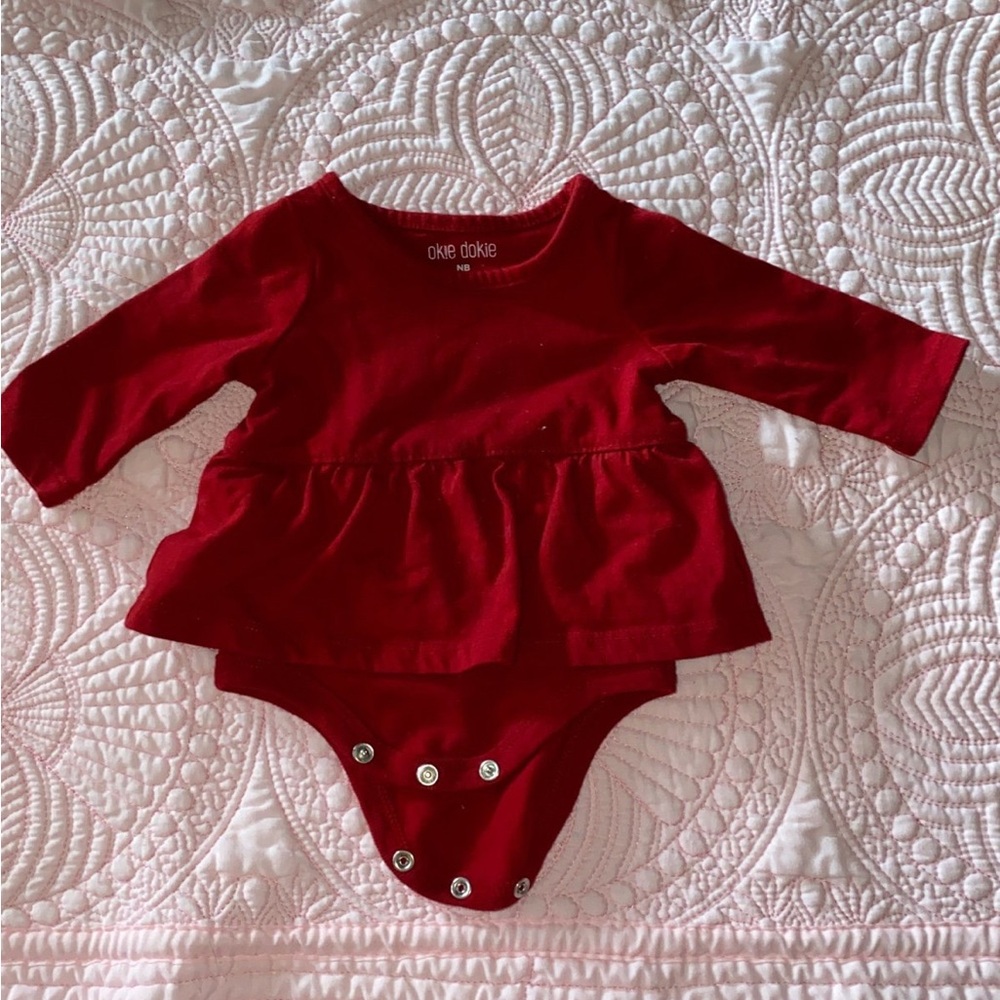 Okie Dokie Red Baby Dress